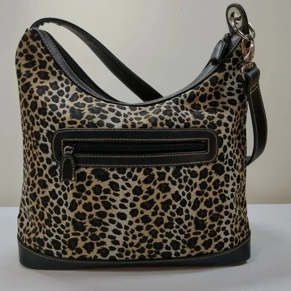 Charter Club Classics Leopard print shoulder purse - Picture 2 of 12